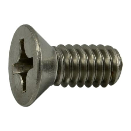 Midwest Fastener #12-24 x 1/2 in Phillips Flat Machine Screw, Plain 18-8 Stainless Steel, 20 PK 37643
